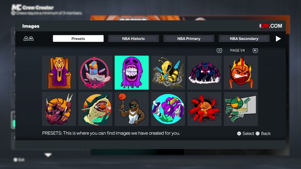 NBA 2K27 Crews menu for starting or joining a crew