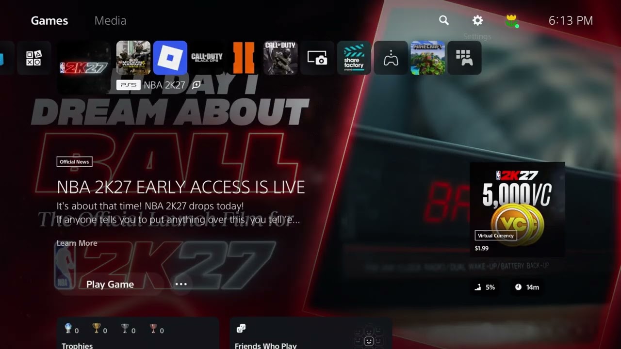 Recover deleted corrupted or missing MyPLAYER in NBA 2K27 on PS5
