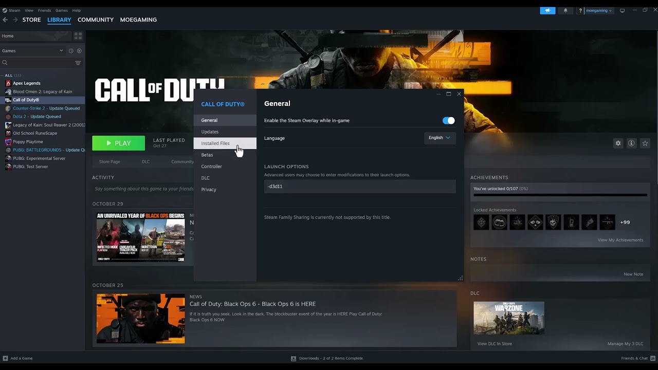 Black Ops 6 crashing on Steam troubleshooting