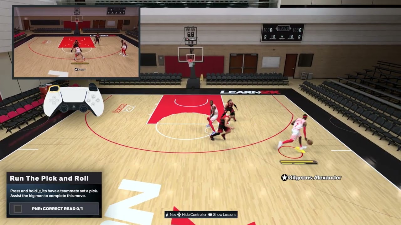 NBA 2K27 screens and pick-and-roll controls on PS5