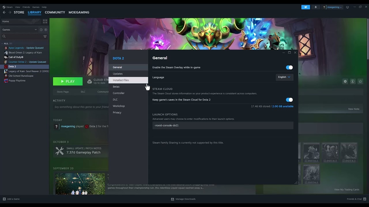 Dota 2 PAK01.VPK corrupt error troubleshooting