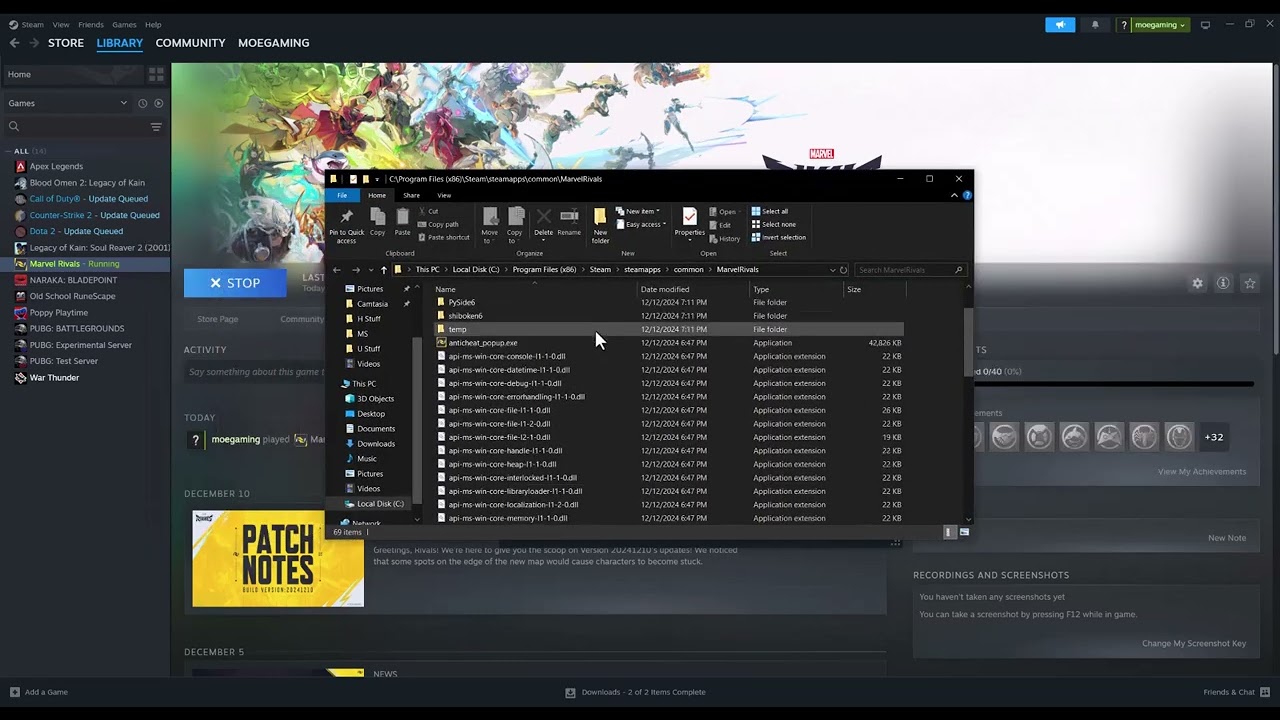 Marvel Rivals not launching on Steam troubleshooting