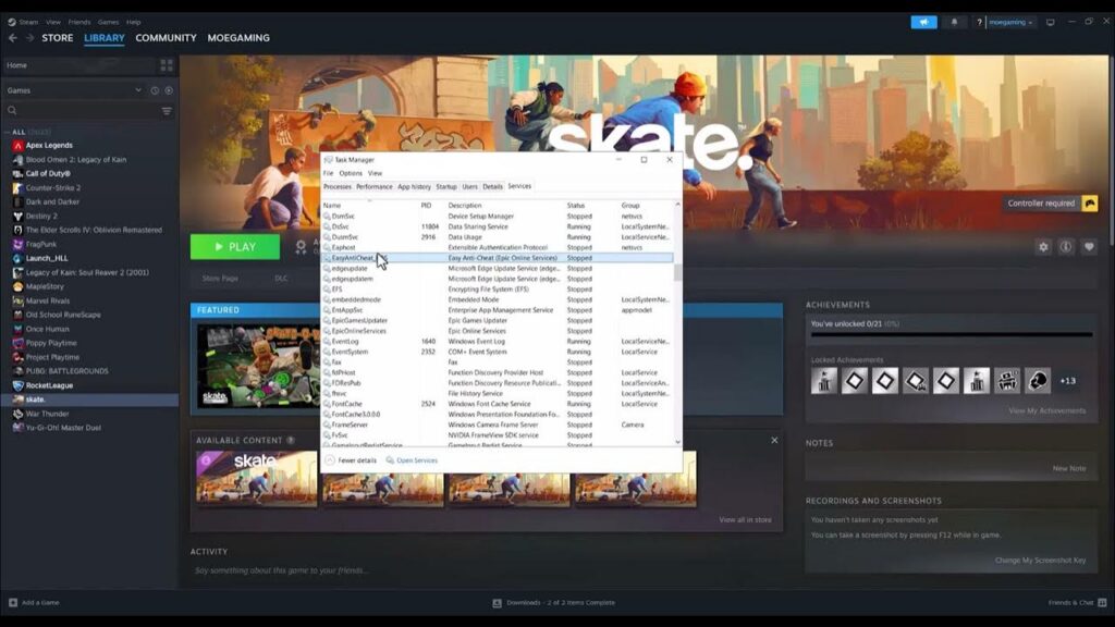 Fix Skate “Unable to Connect to EA” on PC: Service Restart and Connection Checks