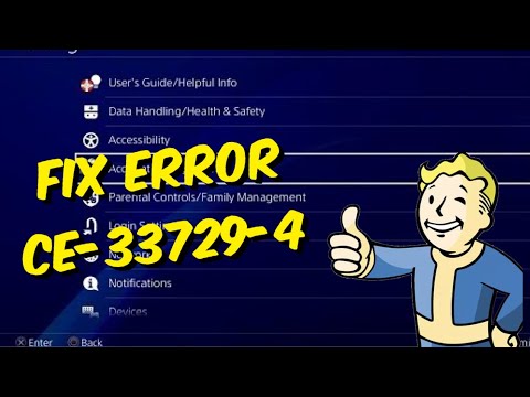 PS4 error CE-33729-4 network connection troubleshooting