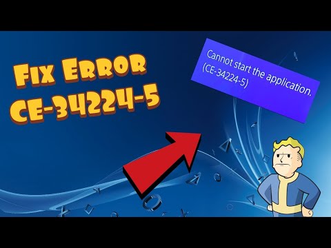 PS4 error CE-34224-5 system error troubleshooting