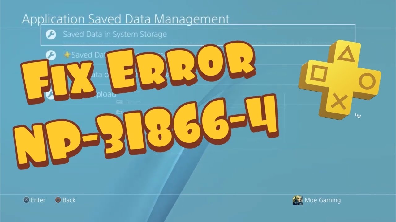 PS4 error NP-31866-4 cloud storage troubleshooting