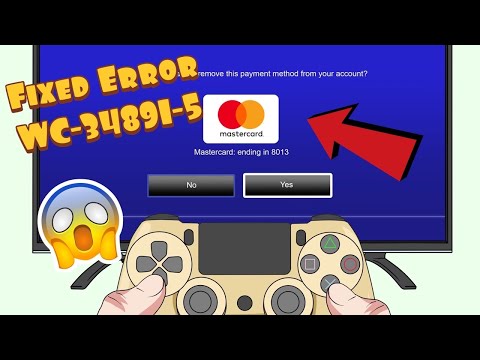 PS4 error WC-34891-5 invalid credit card information