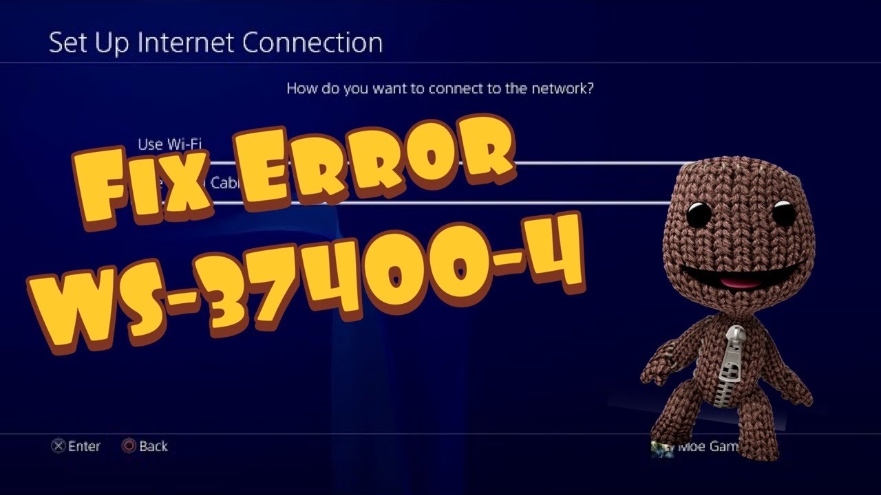 PS4 error WS-37400-4 network and PSN sign-in troubleshooting