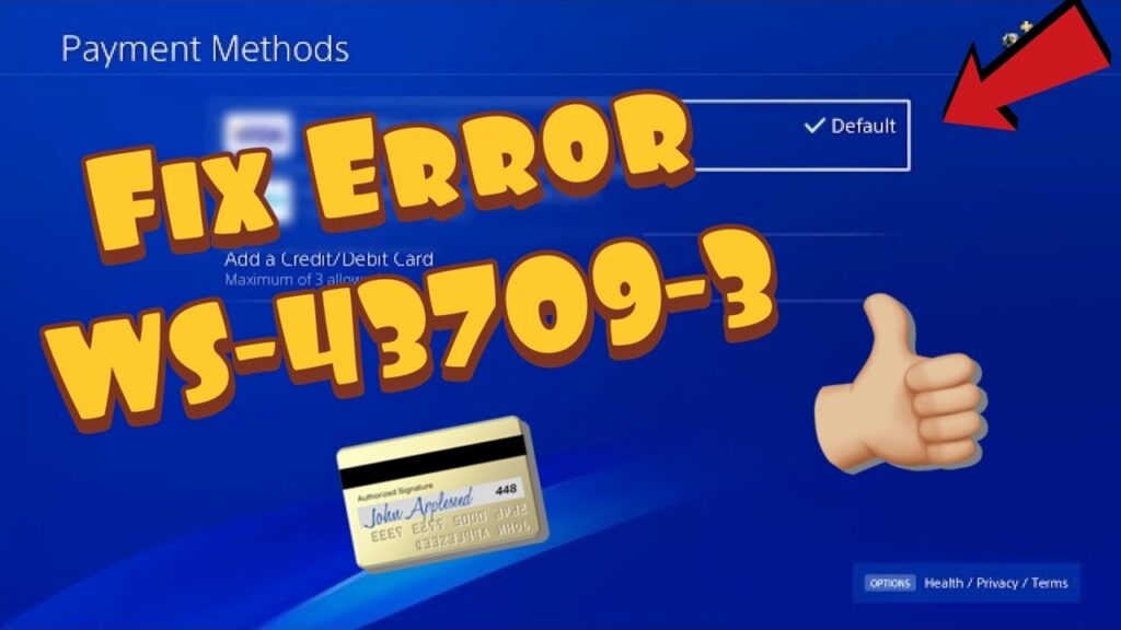 How to Fix PS4 Error WS-43709-3 (Credit Card Expired)