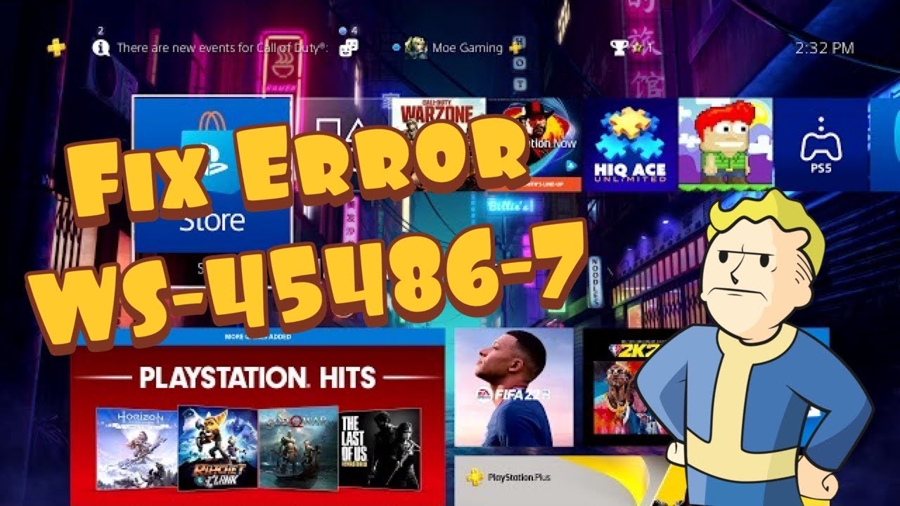 PS4 error WS-45486-7 voucher code troubleshooting