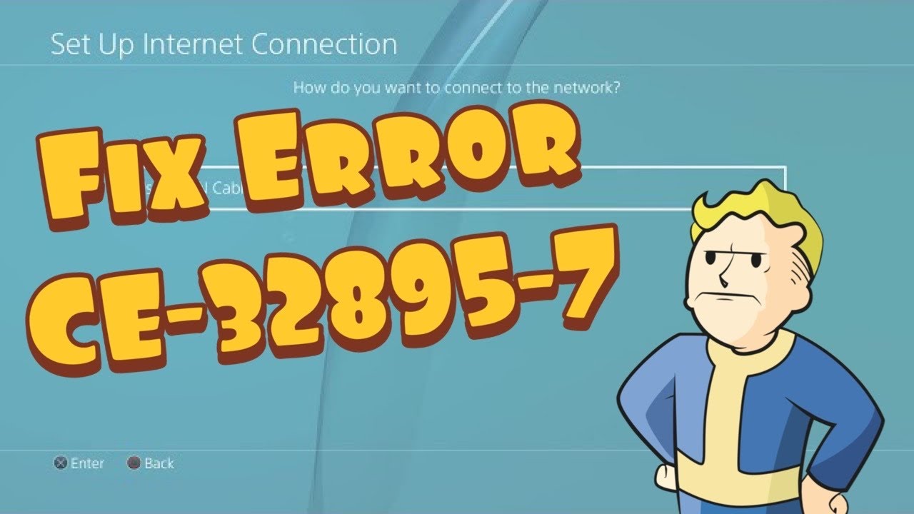 PS4 network troubleshooting for error CE-32895-7