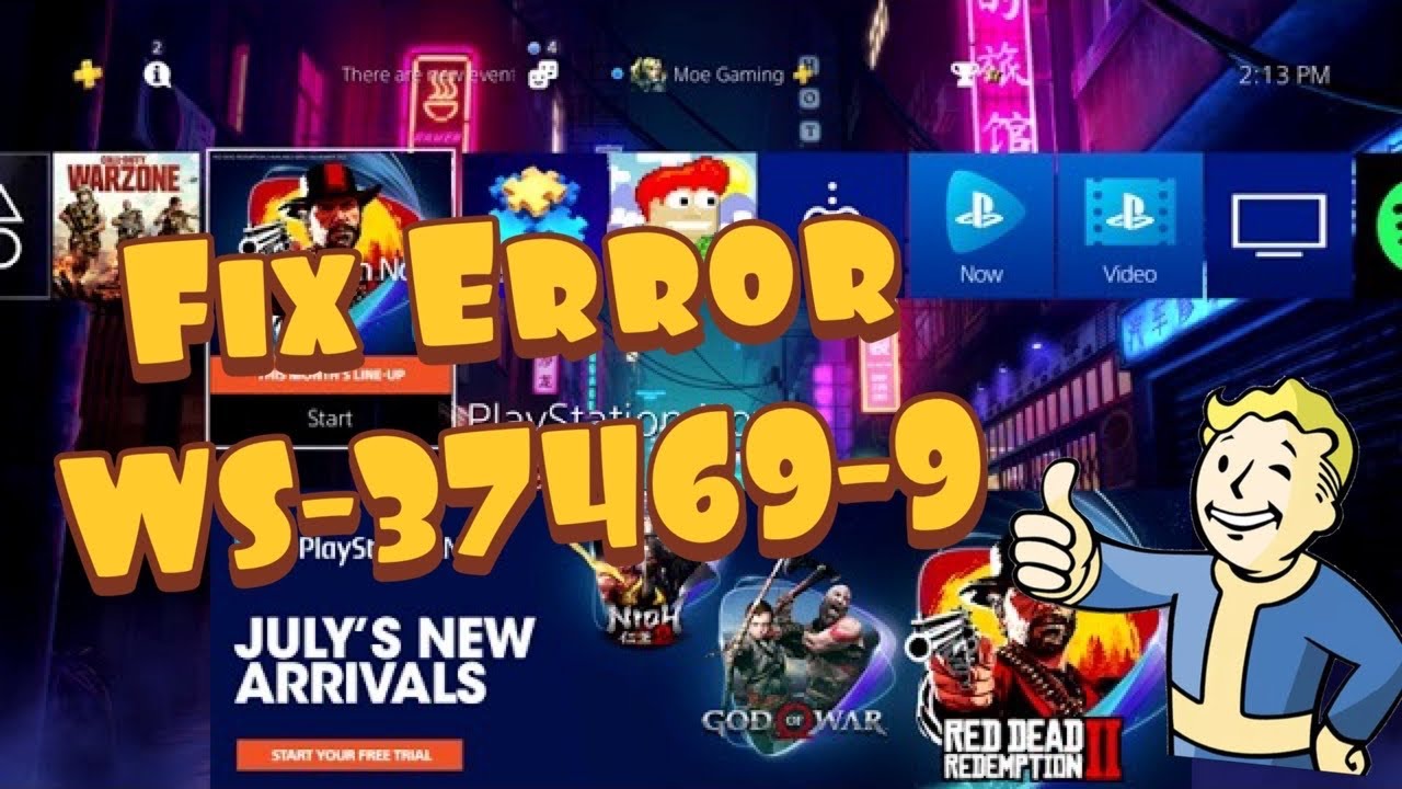 PS4 network troubleshooting for error WS-37469-9