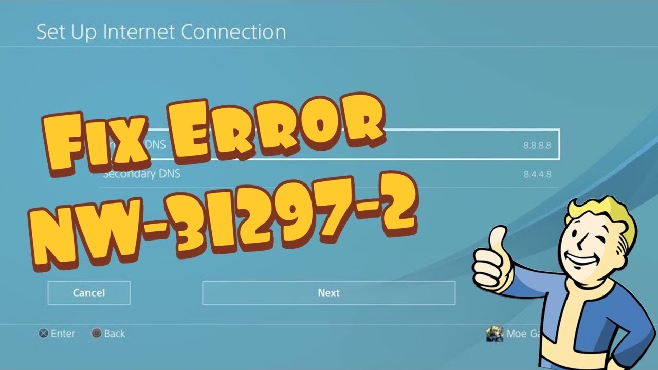 PS4 NW-31297-2 Wi-Fi error troubleshooting