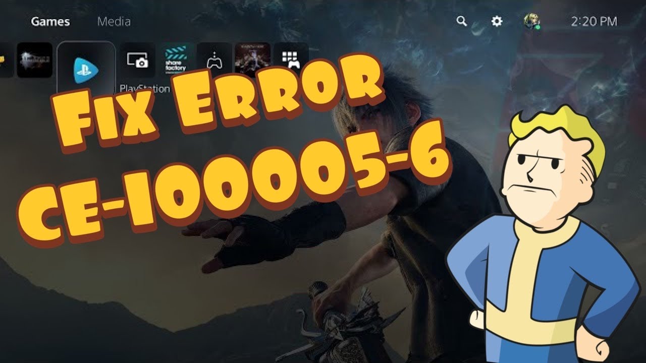 PS5 error CE-100005-6 disc read troubleshooting
