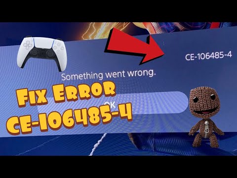 PS5 error CE-106485-4 data reading troubleshooting