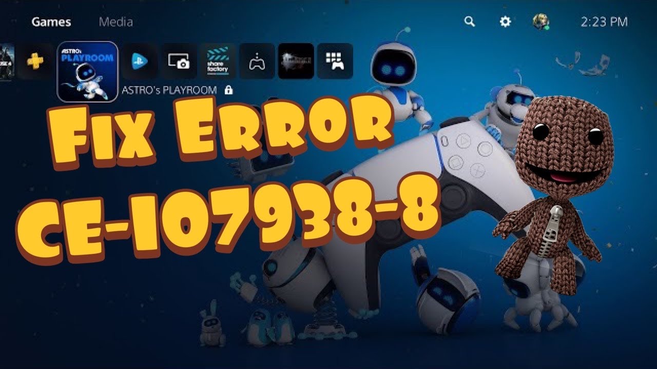 PS5 error CE-107938-8 game update troubleshooting