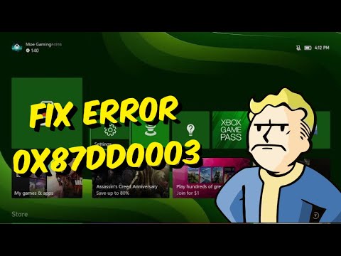 Xbox error 0x87DD0003 sign-in troubleshooting