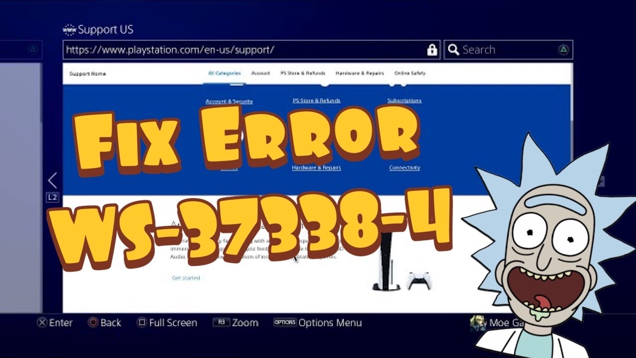 PS4 error WS-37338-4 console suspension guidance