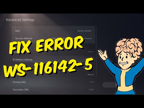 PS5 error WS-116142-5 network troubleshooting