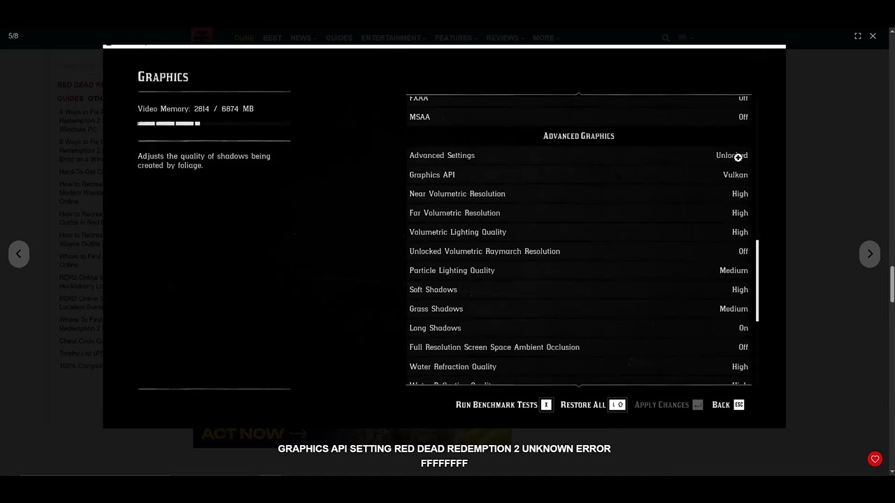 Fix Red Dead Redemption 2 Error FFFFFFFF on PC
